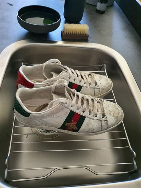 cleaning gucci sneakers|where to store Gucci shoes.